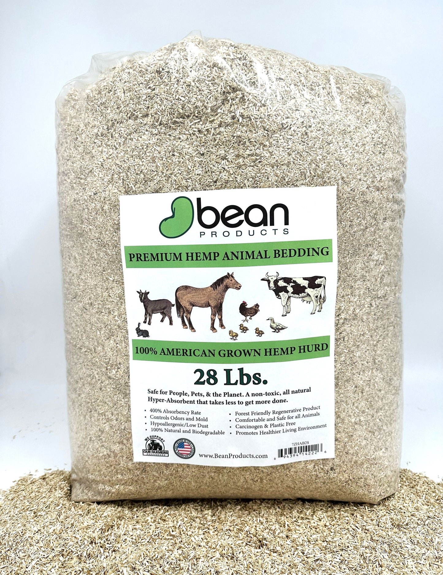 Hemp Chicken Horse Animal Bedding Litter - Organic USA Grown