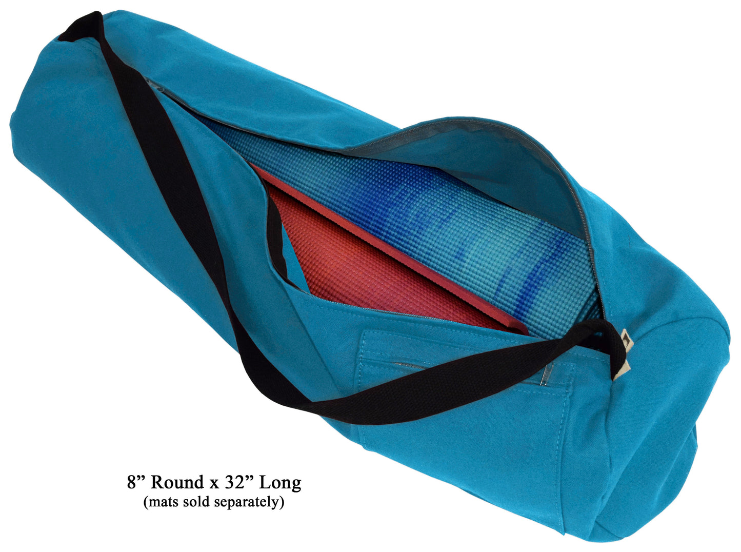 Durable Cotton Yoga Mat Bag, Made in USA - Large and Extra Large Options Available
