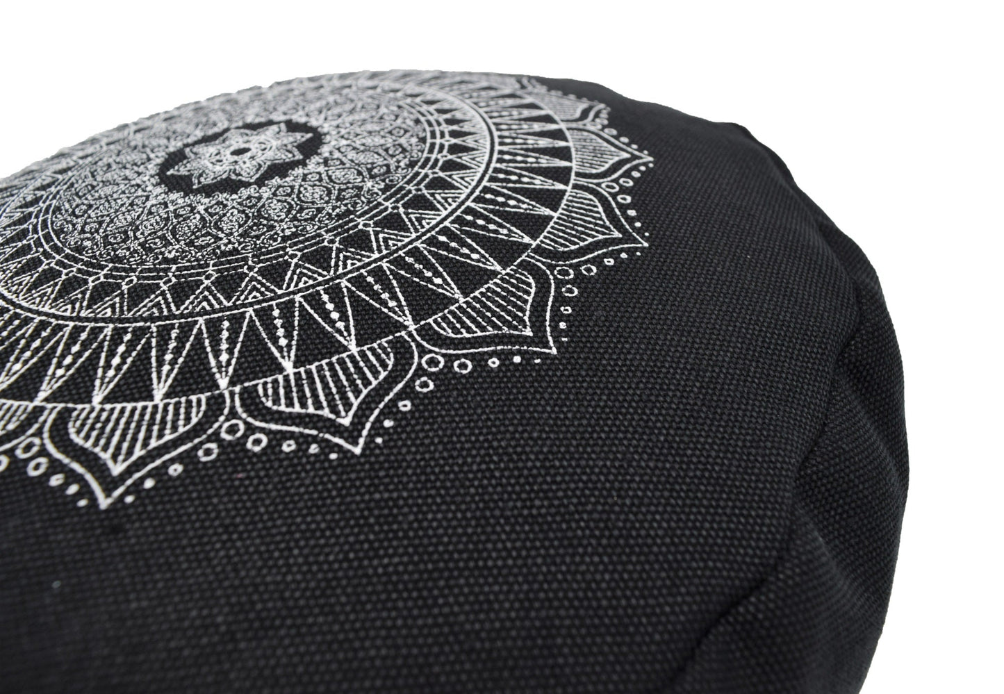Zafu Meditation Cushion - Hemp Mandala Design