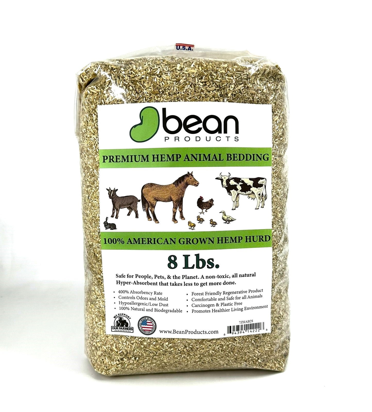 Hemp Chicken Horse Animal Bedding Litter - Organic USA Grown