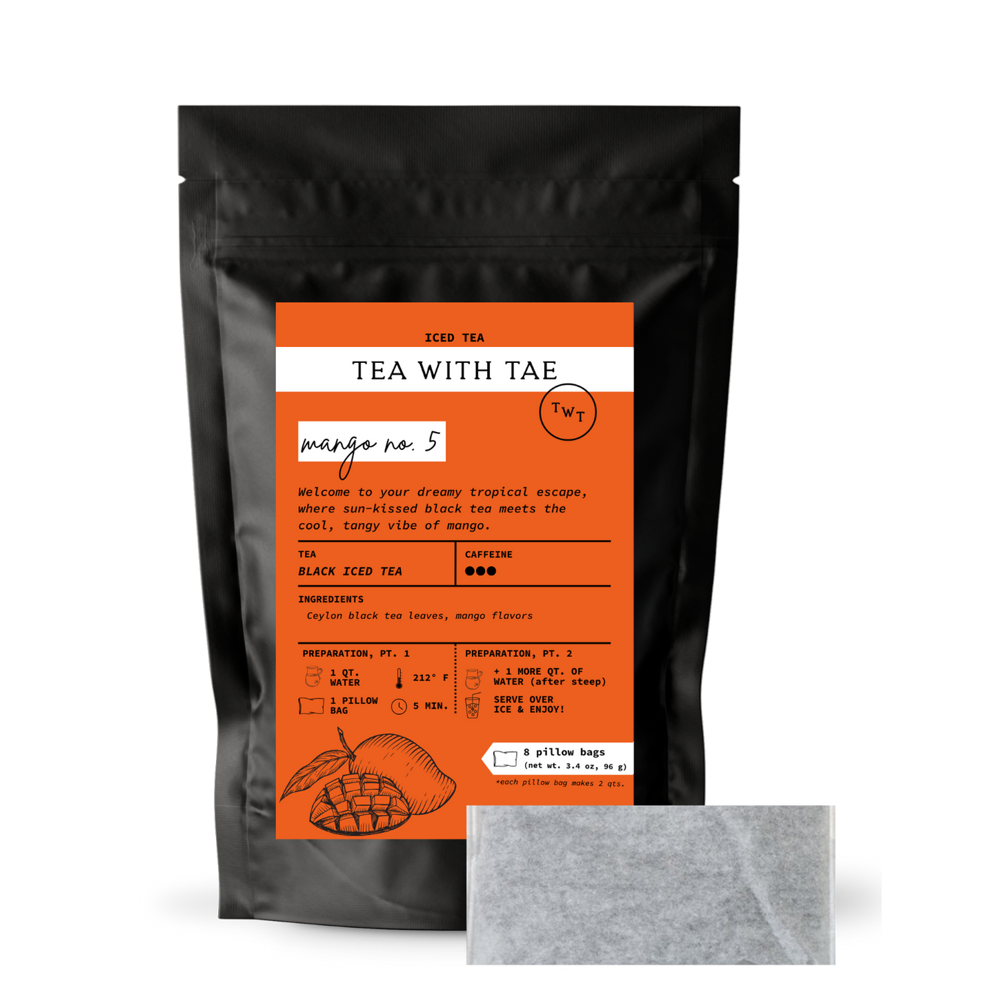 Mango No. 5 Iced Black Tea pouch