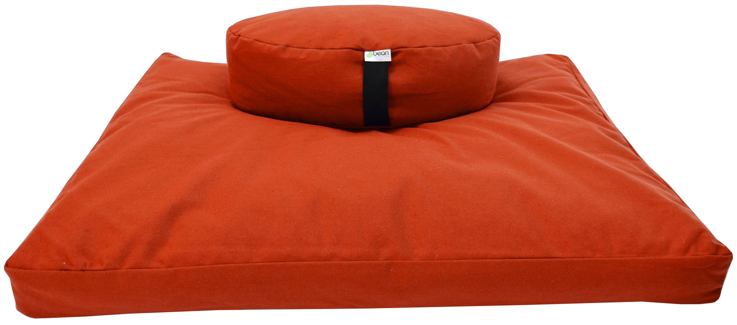 Meditation Cushion Set Zafu and Zabuton - Cotton ..Made in USA