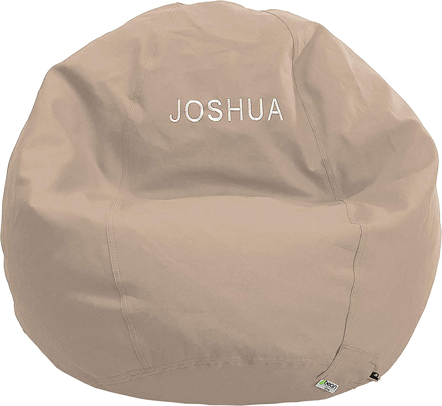 Bean Bag Chair / Lounger Adult Teen size Classic 5 panel Traditional beanbag - Organic Cotton, Comfy Bean MADE IN USA