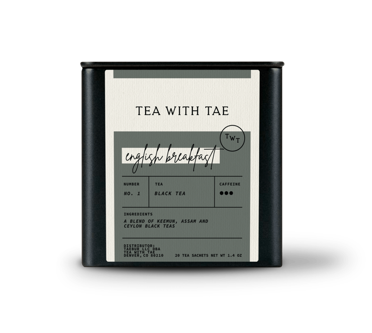 English Breakfast Tea Tin Gift (20 tea sachets)