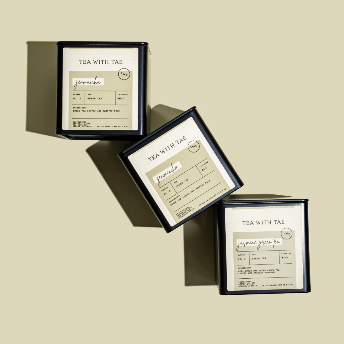 Genmaicha Tea Tin Gift (20 tea sachets)