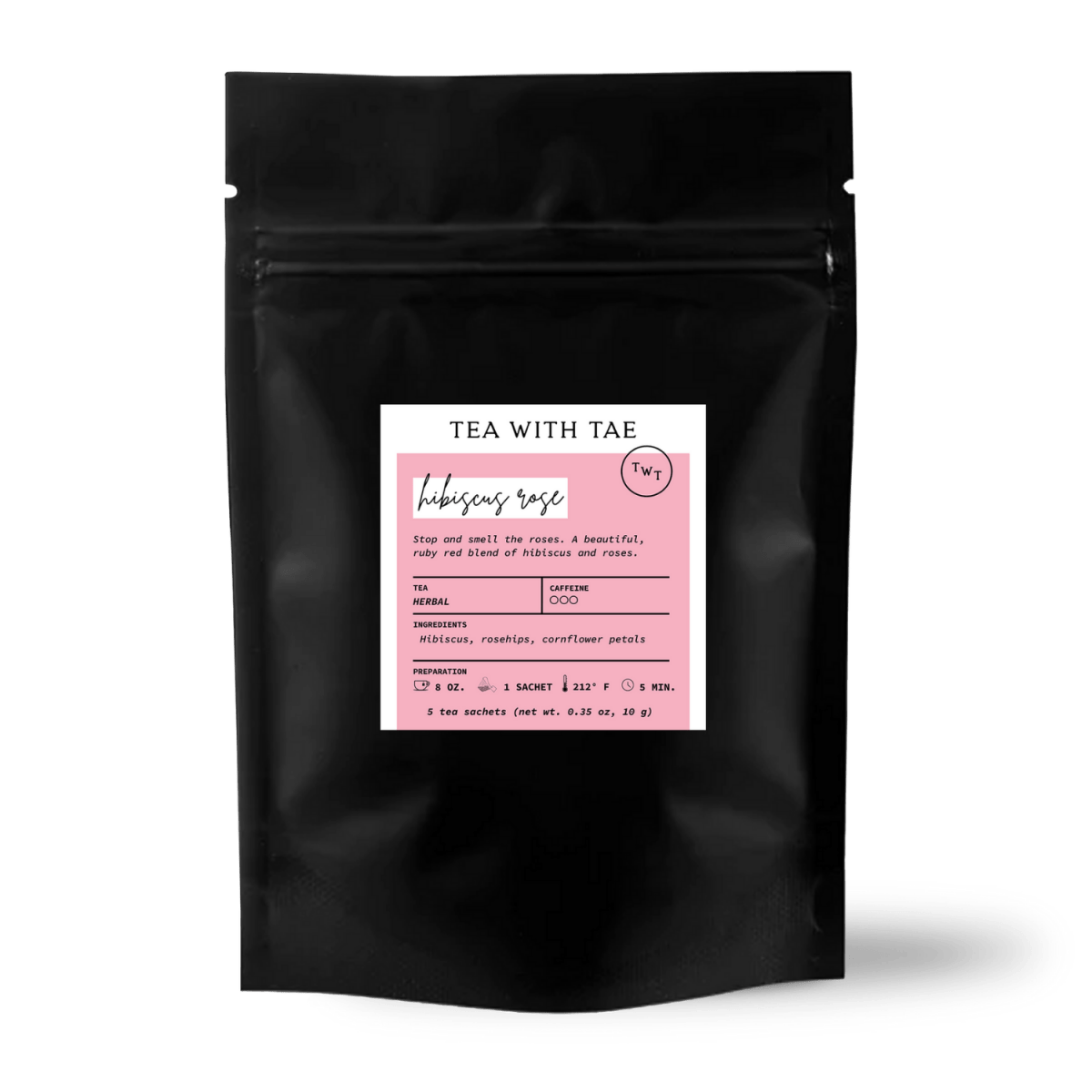 Hibiscus Rose 5ct. Pouch