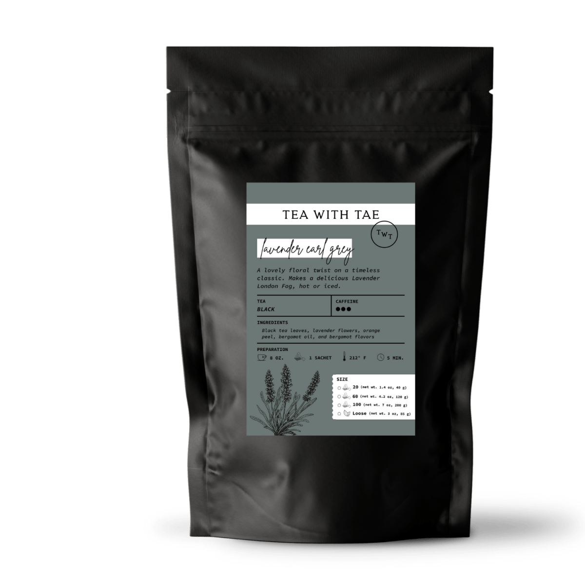 Lavender Earl Grey Pouch