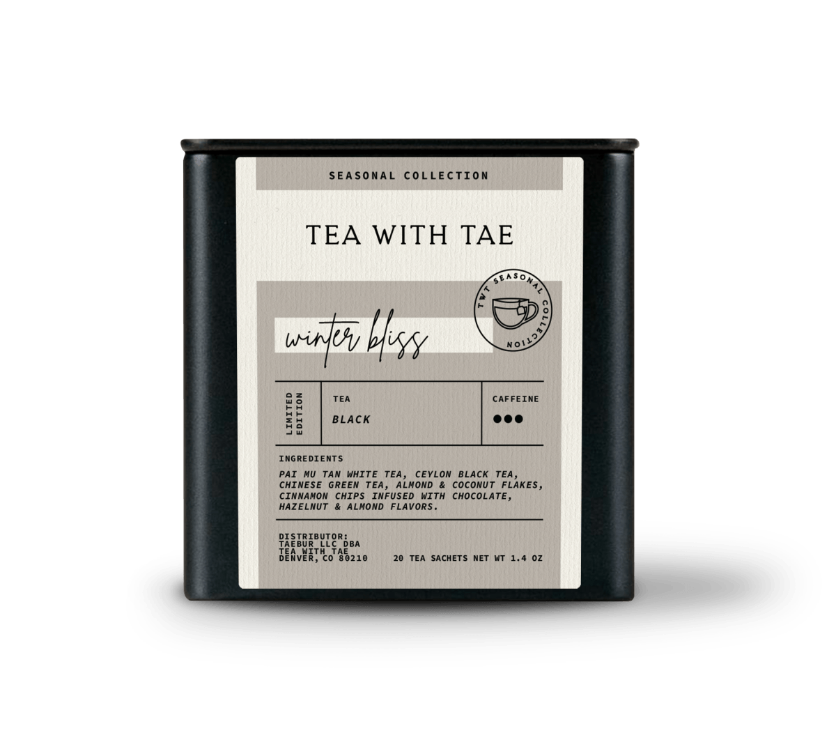 Winter Bliss Seasonal Tea Tin Gift (20 tea sachets)