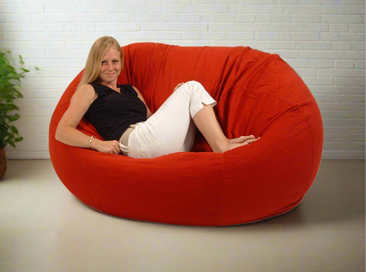 ComfyBean Family Bean Bag Loveseat - Cotton, Organic Cotton, Hemp