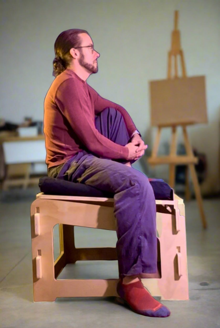 Active Sitting Chair Ergonomic Adjustable Angle Platform Design for Meditation Functional Sitting Work Versatility