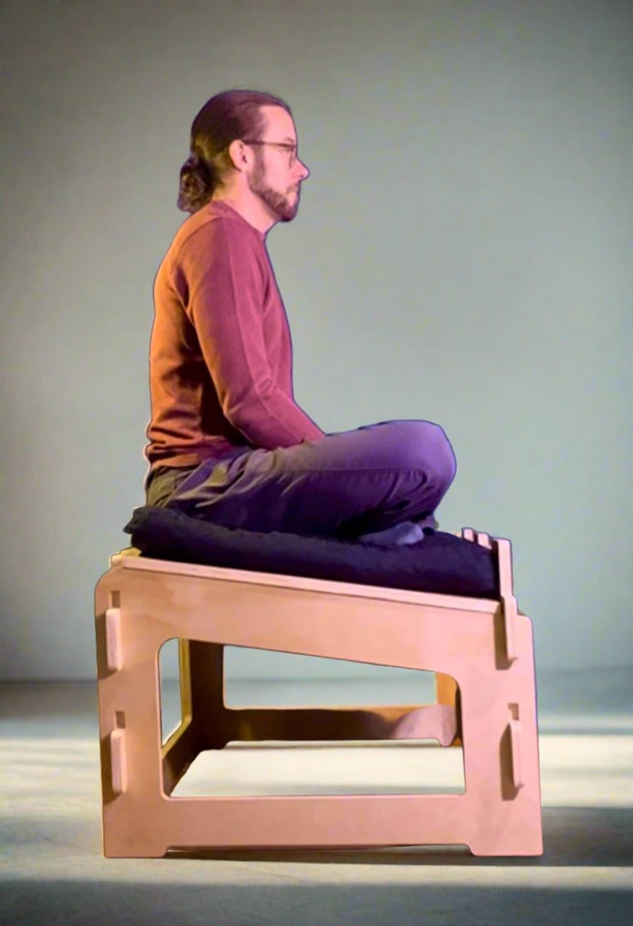 Active Sitting Chair Ergonomic Adjustable Angle Platform Design for Meditation Functional Sitting Work Versatility