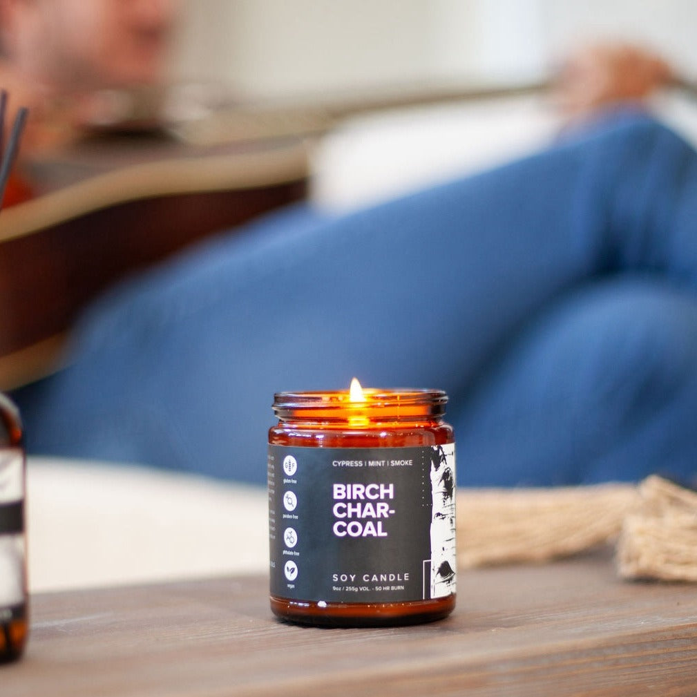 Birch Charcoal Soy Candle