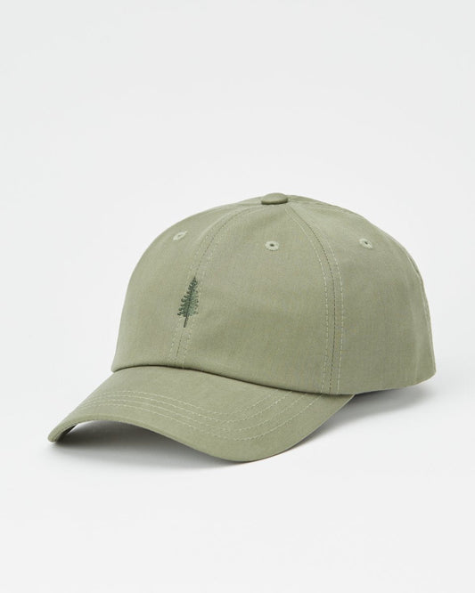 Tree Embroidery Tencel Peak Hat