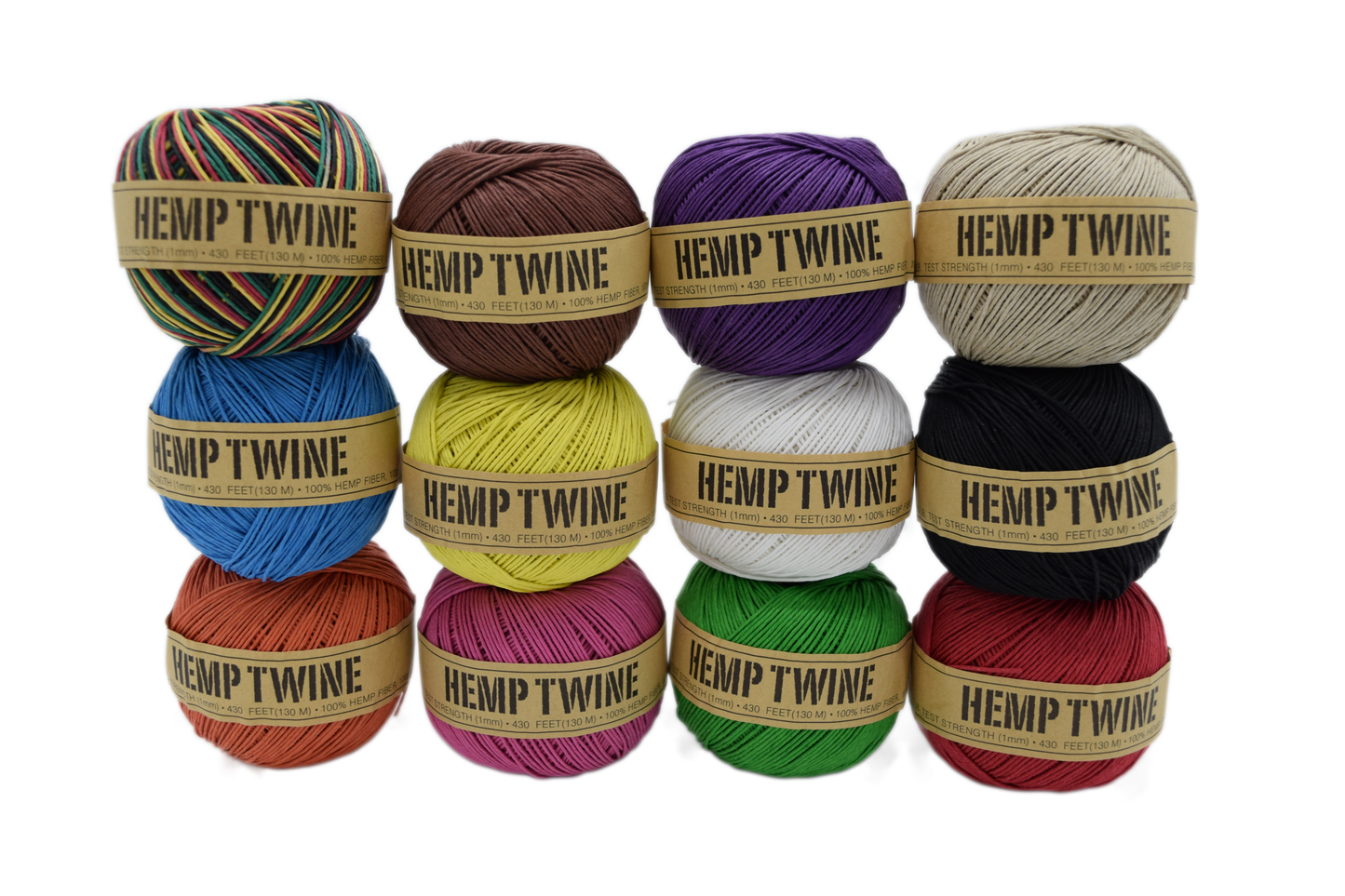 Hemp Twine, Cord Rope Gardening Crafting Cooking Jewelry Decor assorted sizes and colors and beeswax waxed