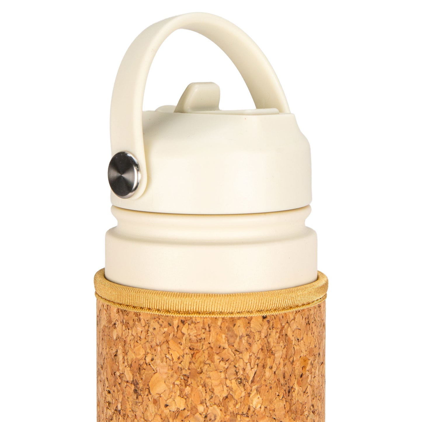 Cream Cork Sleeve Bottle with Flip Straw Lid | 25oz
