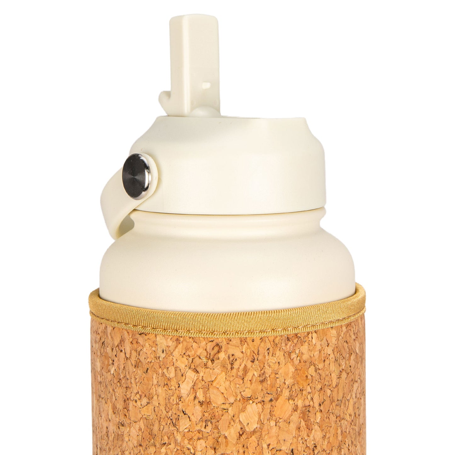 Cream Cork Sleeve Bottle with Flip Straw Lid | 32oz