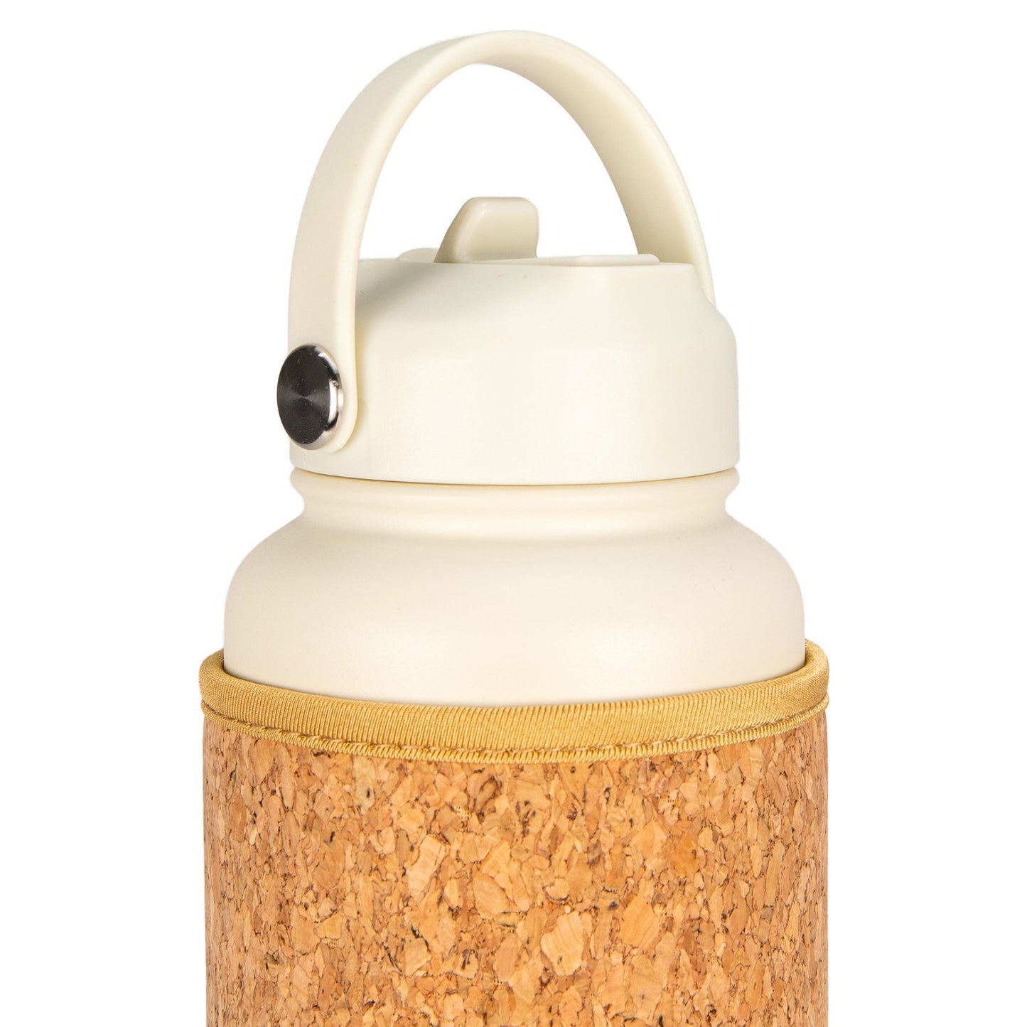 Cream Cork Sleeve Bottle with Flip Straw Lid | 32oz