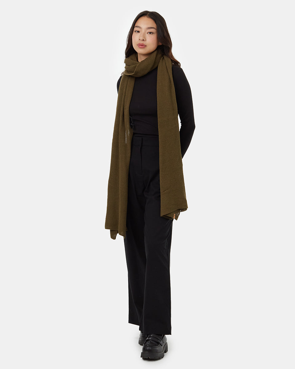 Cotton Ribbed Scarf