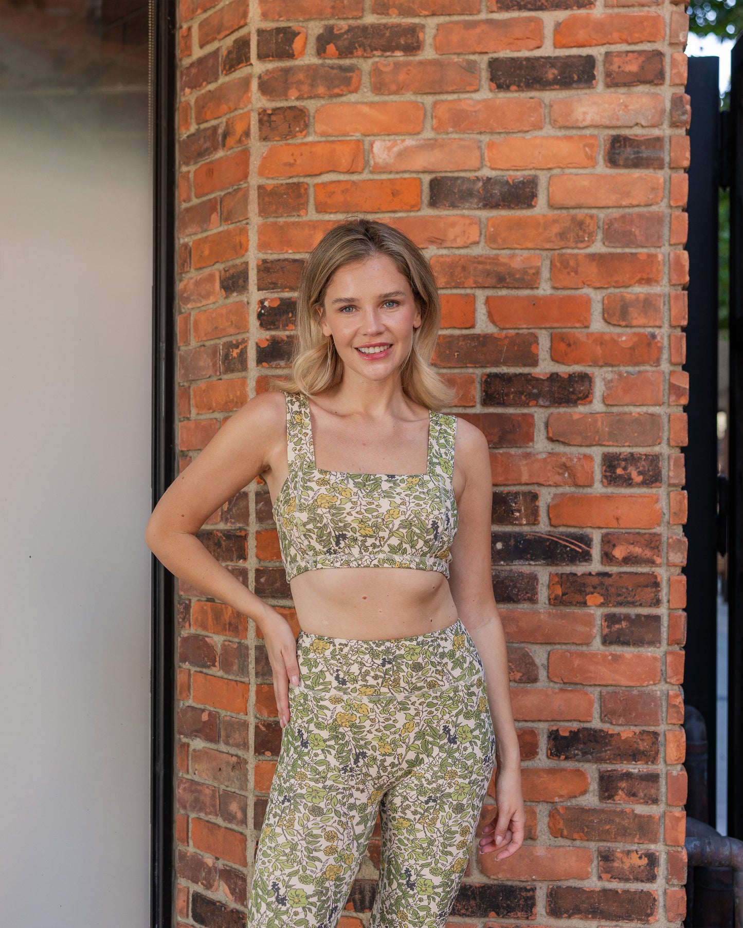 Square Neck Organic Cotton Sports Bra