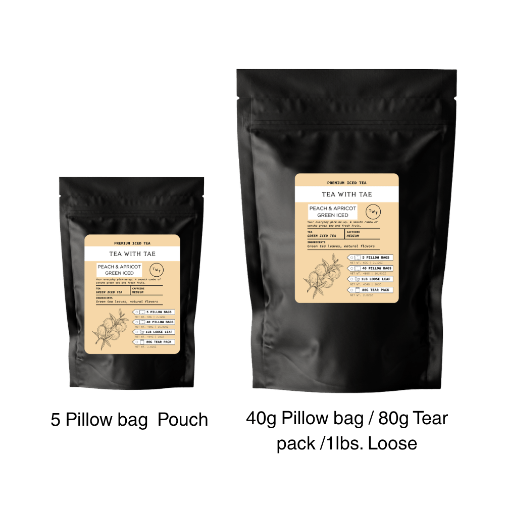 Peach & Apricot Green Iced Tea Pouch